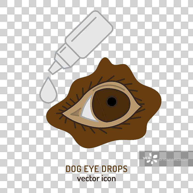 犬类眼部损伤滴眼液图标图片素材