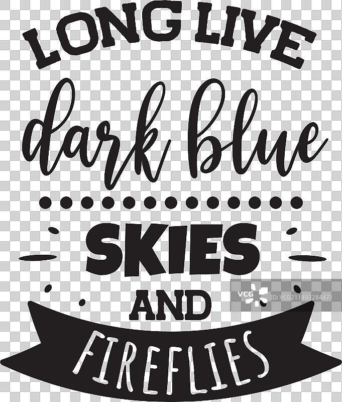 深蓝色天空和萤火虫设计图片素材