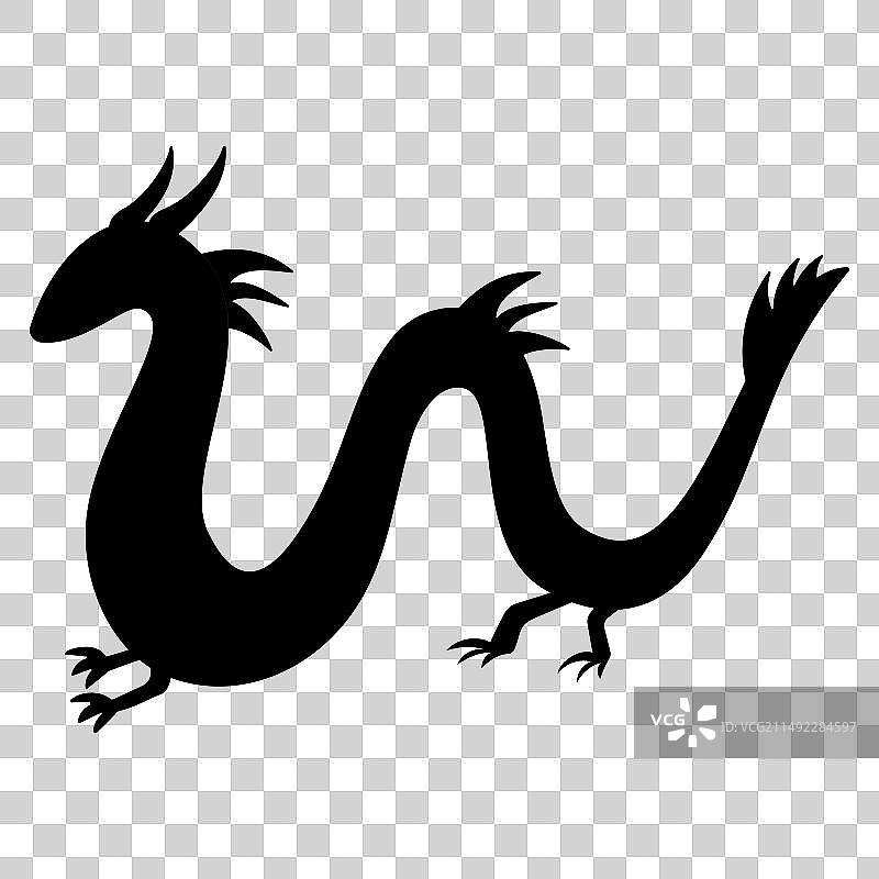 亚洲传统象征中国龙纹样图片素材