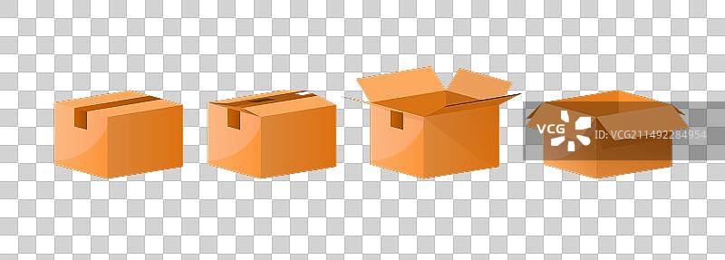 纸箱运输包装纸板箱样机图片素材