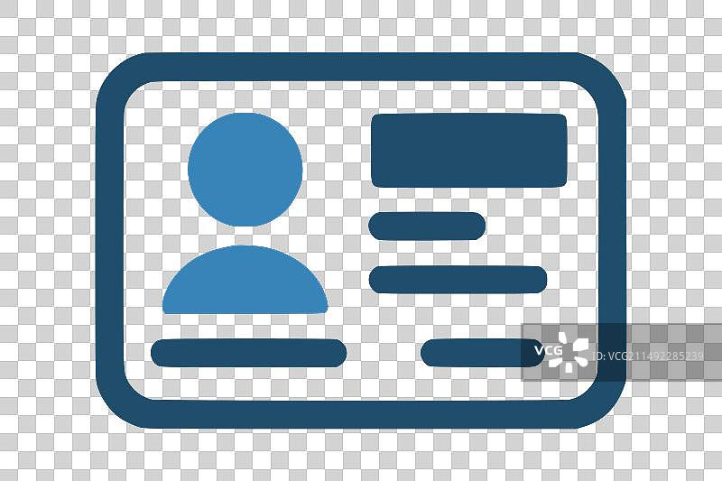 带个人资料图标的身份证图片素材