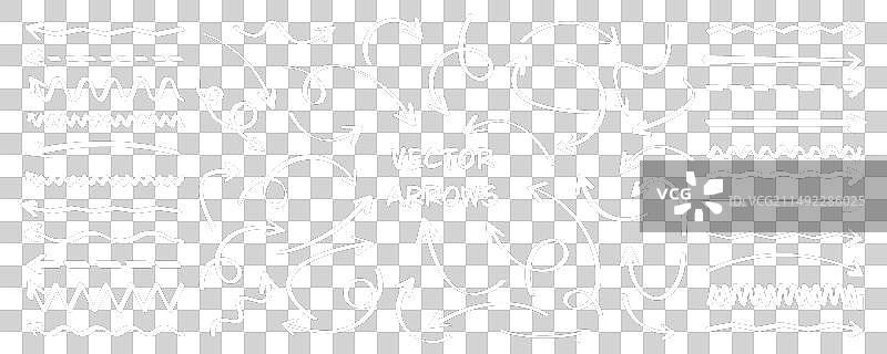 手绘箭头高亮线标记图片素材