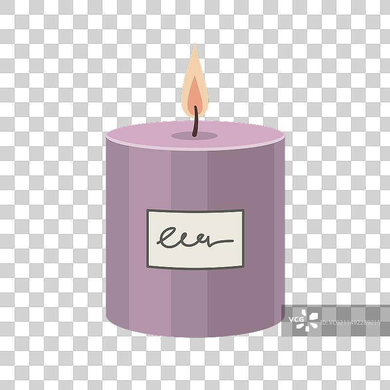 白色背景上的芳香疗法蜡烛图片素材