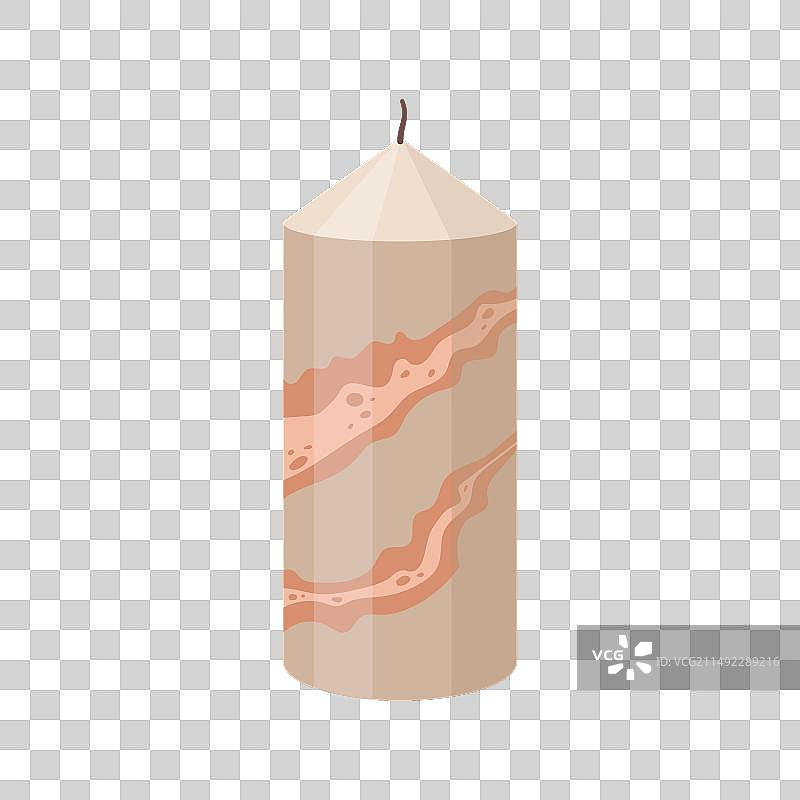 白色背景下的芳香疗法蜡烛图片素材