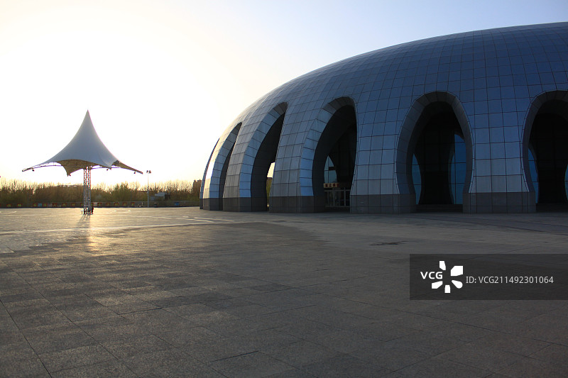 宁夏中宁县杞乡黄河体育中心体育馆图片素材