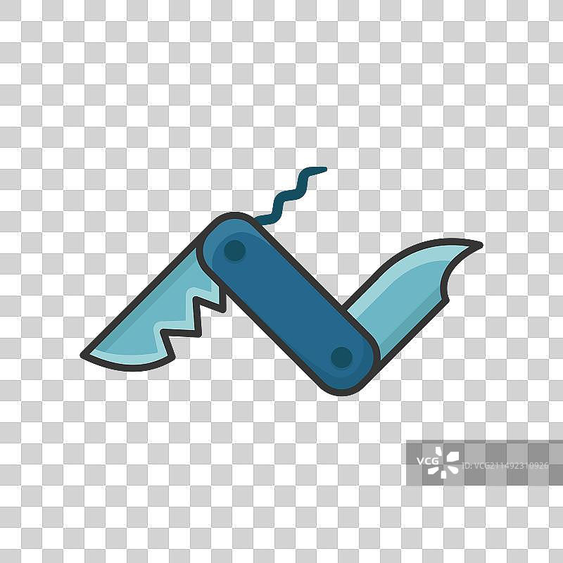 彩色线条刀多功能工具图标设计图片素材