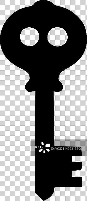 钥匙简约扁平风标志图片素材