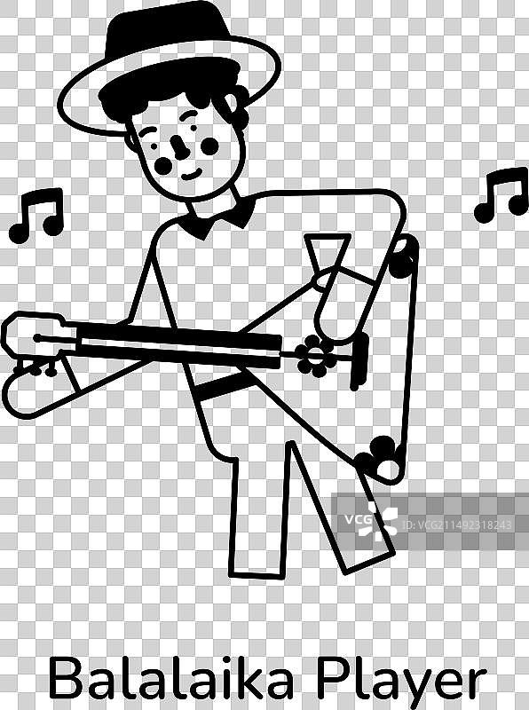 巴拉莱卡琴演奏者图片素材