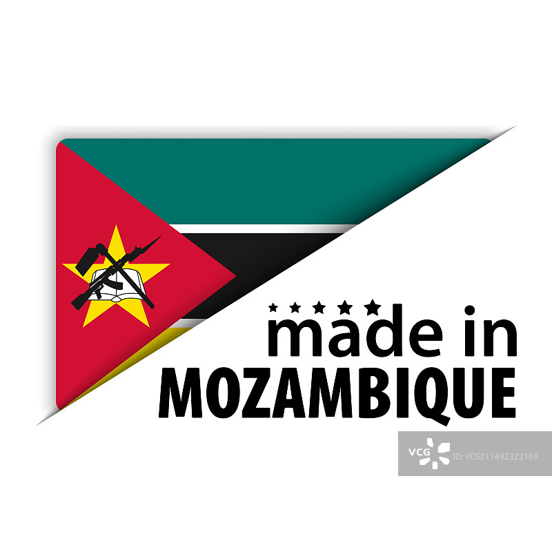 莫桑比克制造图形标签图片素材