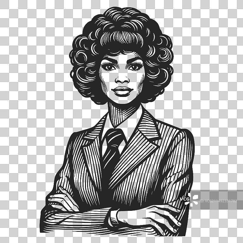 老式职业女性雕刻图片素材