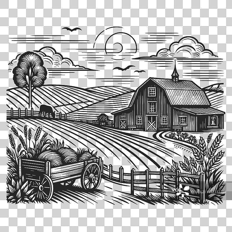 质朴风农场景观图片素材