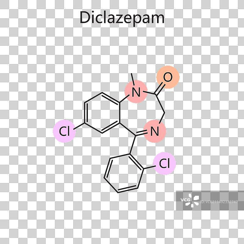 化学式二氯西泮图图片素材