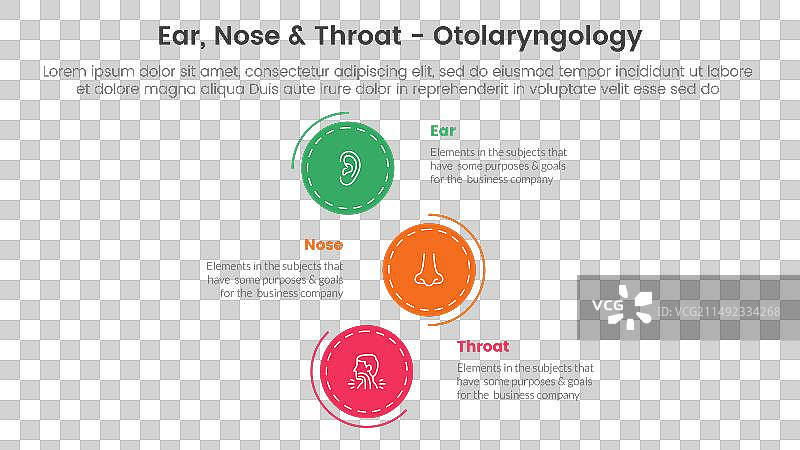 耳鼻喉健康治疗疾病信息图3点图片素材