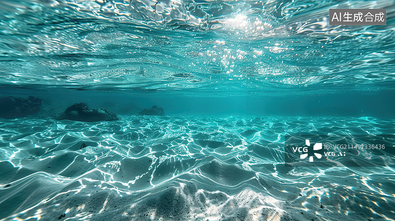 【AI数字艺术】在海里游泳的人图片素材