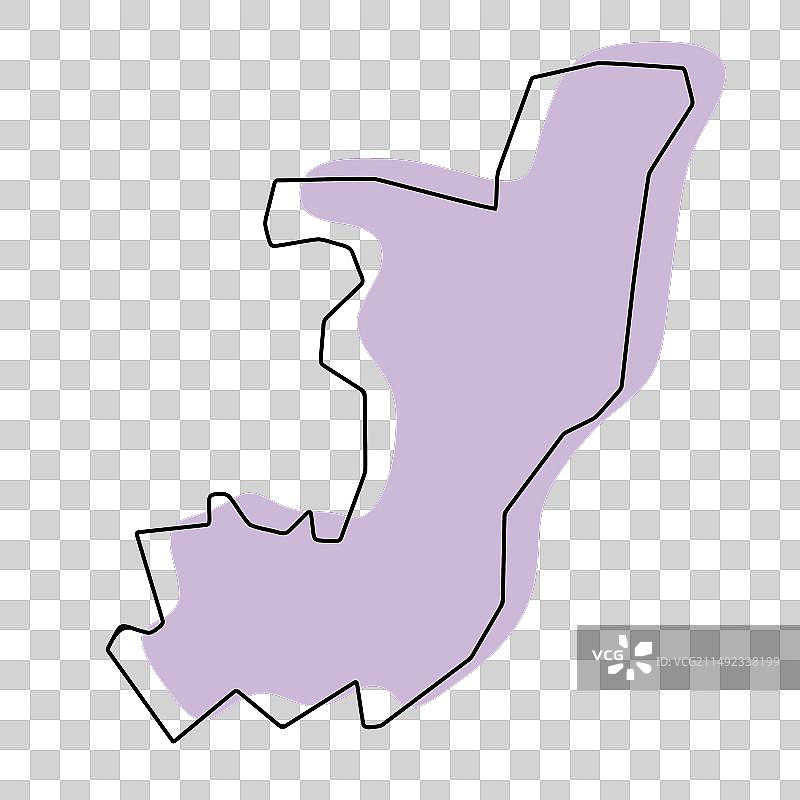 刚果共和国简易地图图片素材