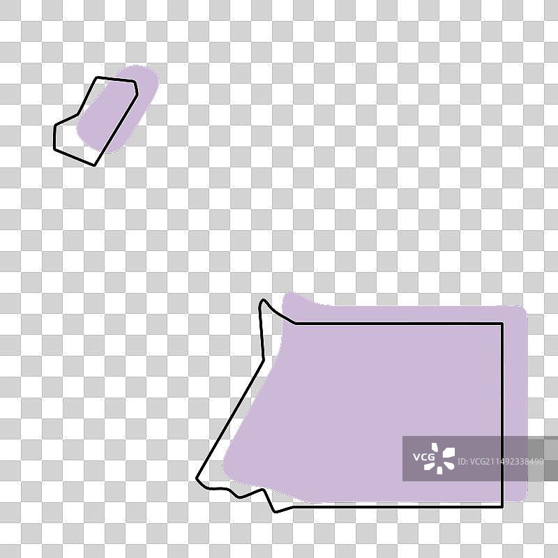 赤道几内亚简化地图图片素材