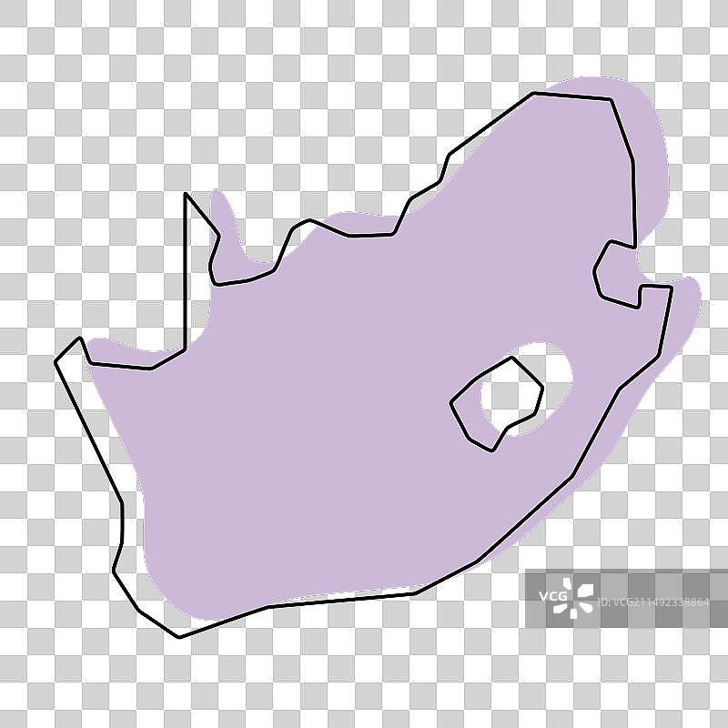 南非简化地图图片素材