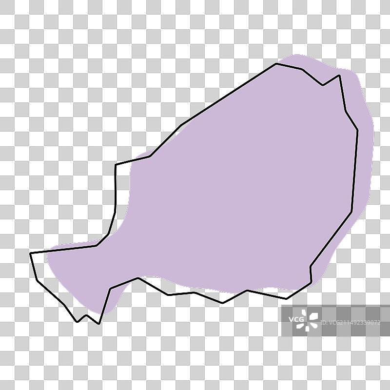 尼日尔简易地图图片素材
