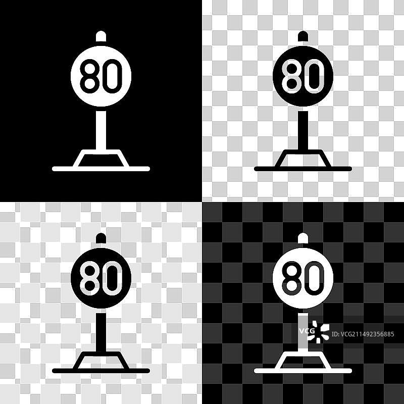 80公里限速交通标志图标图片素材