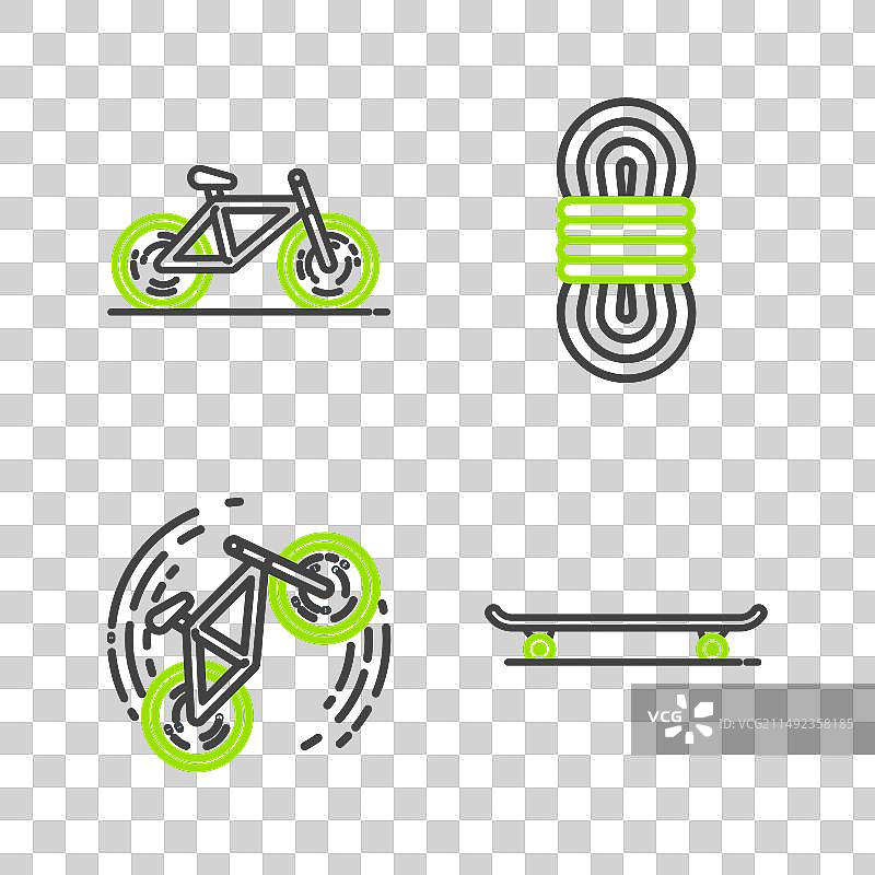 滑板自行车技巧攀爬绳索合集图片素材