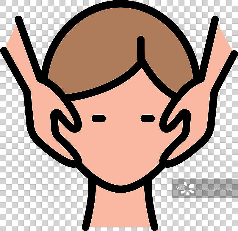 美容学彩色图标：抗衰老护肤图片素材