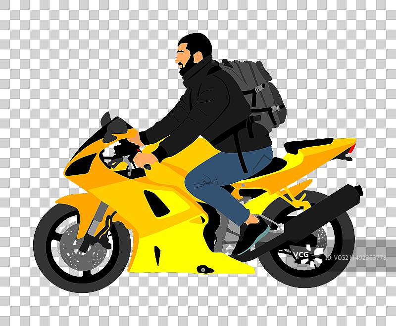 骑摩托车的男人图片素材