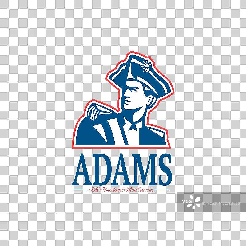 亚当斯美式精酿啤酒厂标志图片素材
