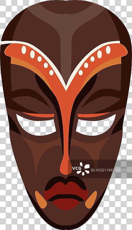 棕色土著面具图片素材