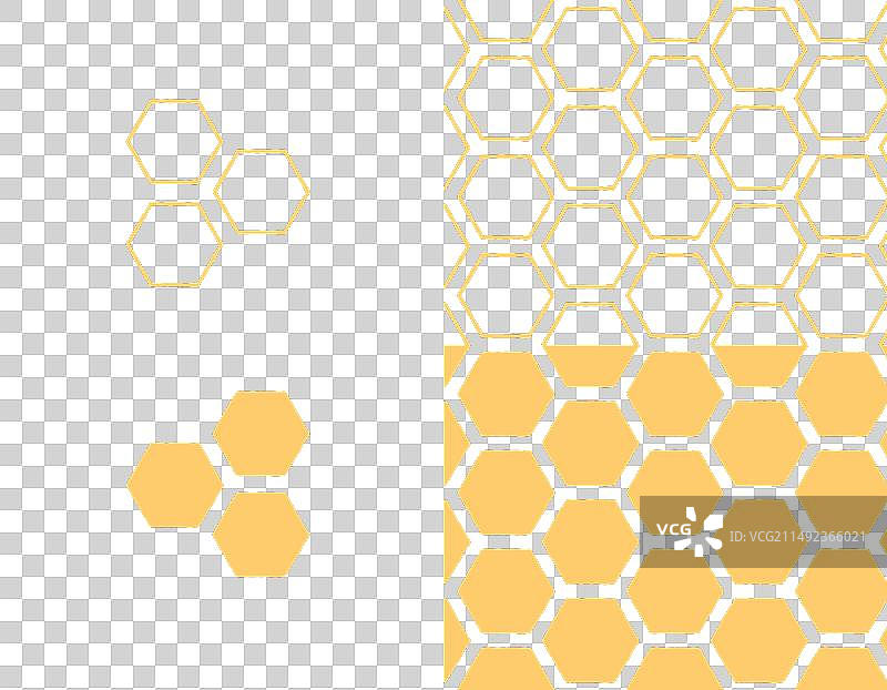 蜂窝状无缝抽象线条图案合集图片素材