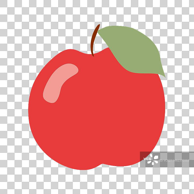 扁平风格卡通红色苹果图片素材
