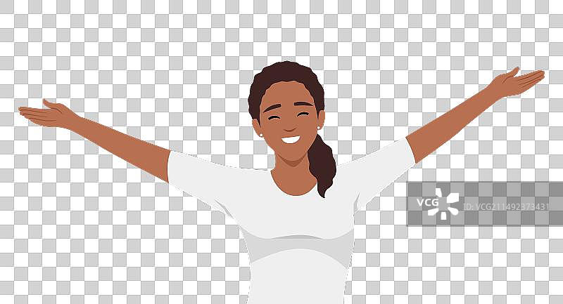 带有文字空间的年轻女性banner模板图片素材