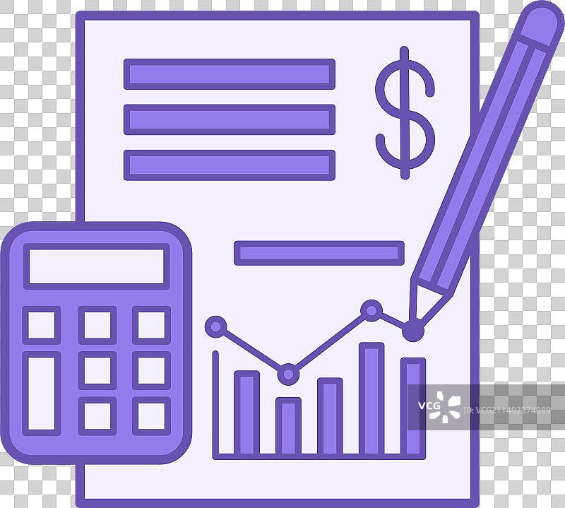 财务会计彩色图标图片素材