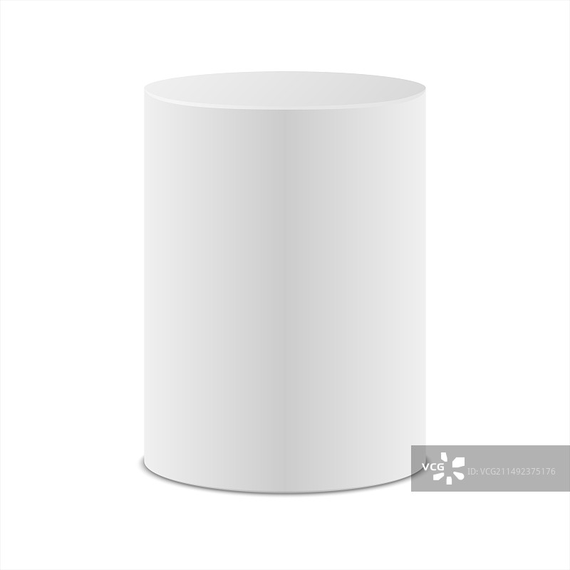 3D逼真风格的银色圆柱金属图片素材