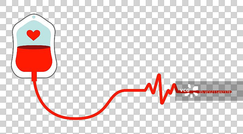 带有导管的献血袋献血图片素材