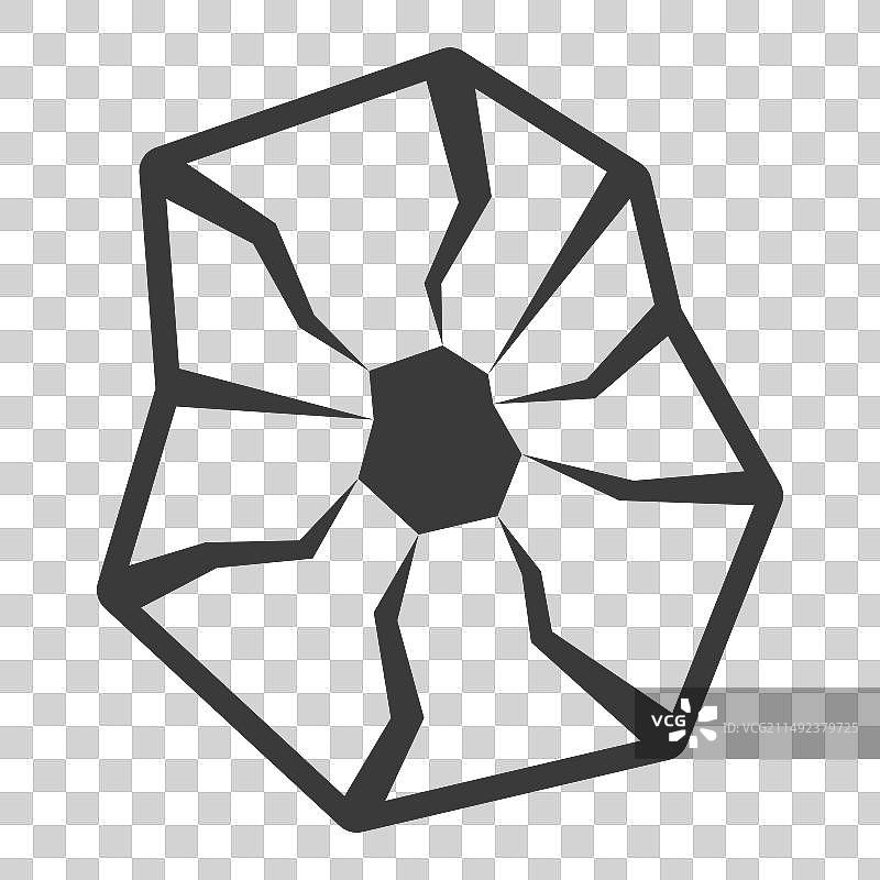 深渊字形图标（白色背景隔离）图片素材