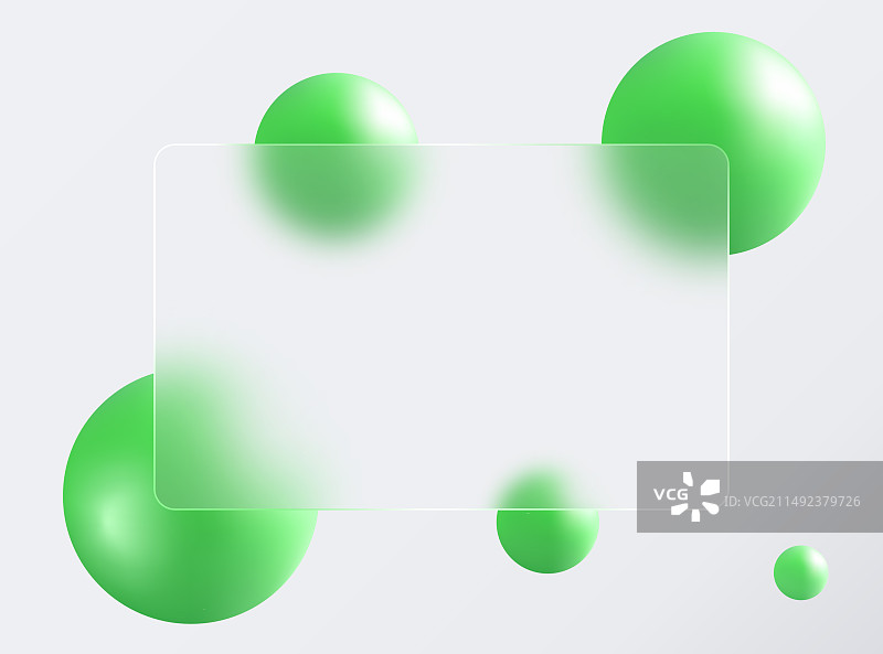 磨砂玻璃效果的玻璃拟态风格模板图片素材