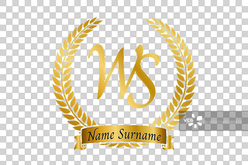 字母W和S的WS字母组合标志设计图片素材