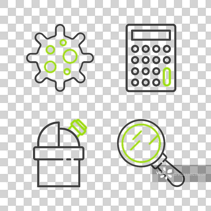 放大镜与天文学图片素材