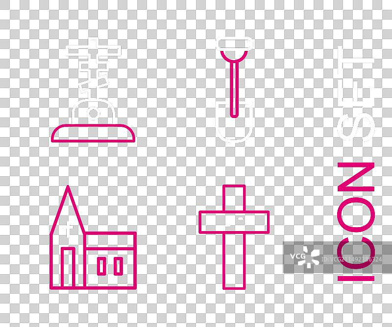 基督教十字架教堂建筑铁锹图片素材