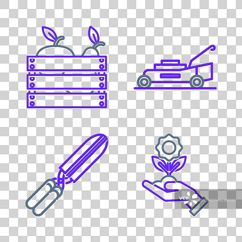 手持鲜花园艺手工线条设计图片素材