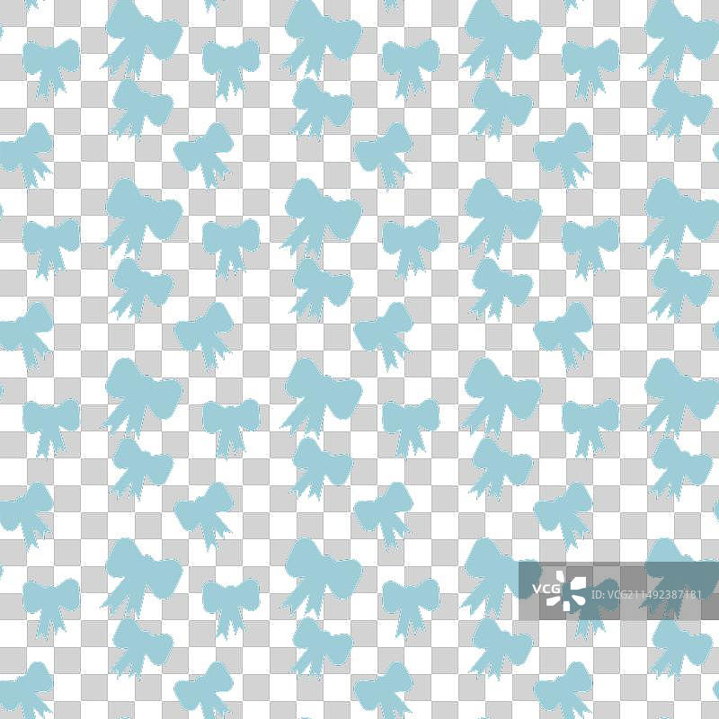 蓝色丝带蝴蝶结图标无缝线条图案图片素材