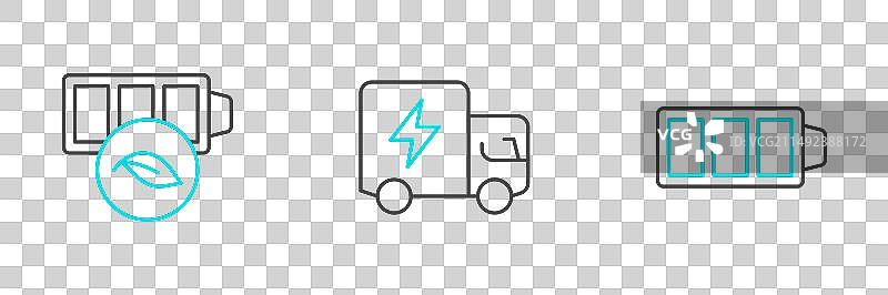 电池充电生态自然叶电池套装图片素材