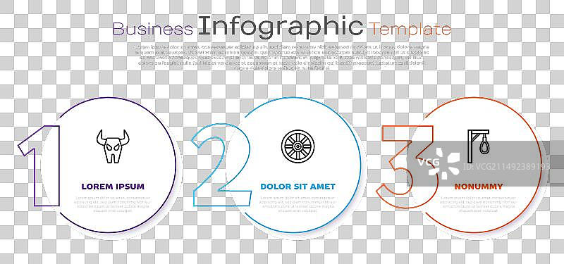 水牛头骨旧木轮线条集图片素材