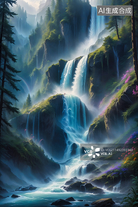 【AI数字艺术】奇幻唯美风景图片素材
