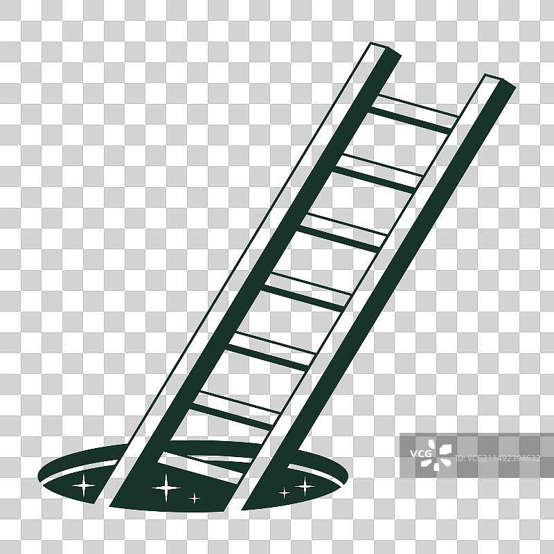 超现实主义阶梯几何单色抽象图片素材