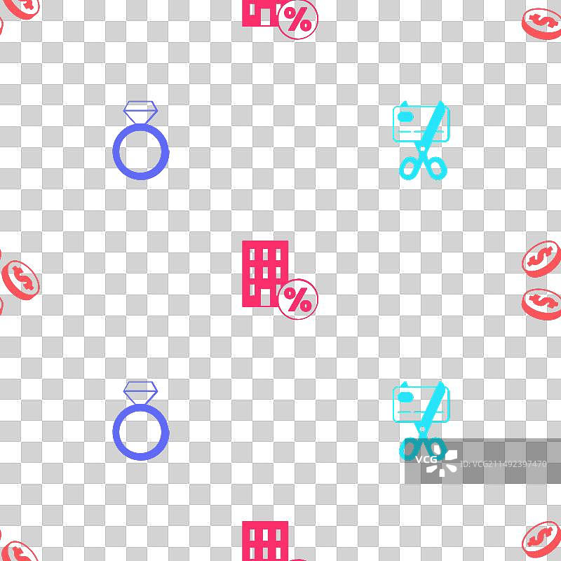 包含剪刀切割信用卡钻石的合集图片素材