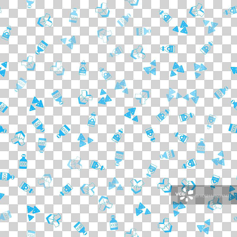 披风龙舌兰酒瓶玉米片无缝套装图片素材