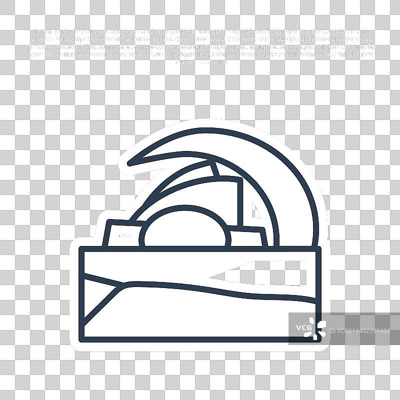 特内里费音乐厅蓝色线条图标图片素材