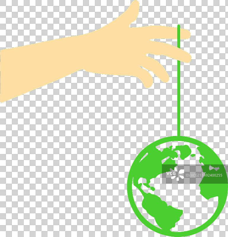 手持地球图片素材