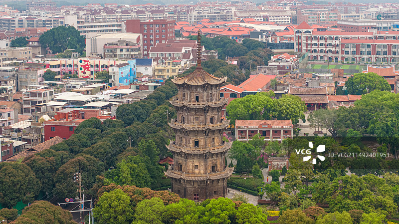 航拍 开元寺 东西塔 福建 泉州图片素材